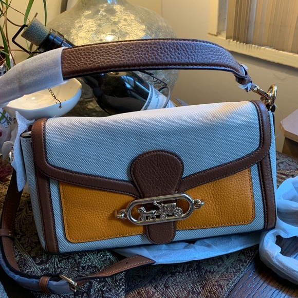 Authentic COACH 1941 Leather/Canvas magnetic flap shoulder/satchel/Crossbody - Picture 6 of 16